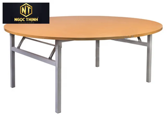 Bàn ăn mặt gỗ tròn BG07K18